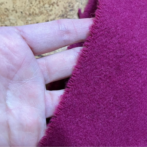 Magenta Soft Fuzzy Fringed Scarf - Picture 2 of 10